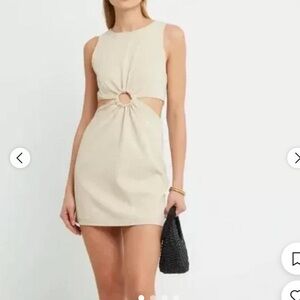 Cream Cut-Out Dress